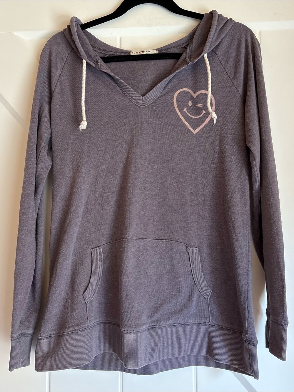 Purple Gray Junk Food Takin’ It Easy Lightweight Hoodie Medium